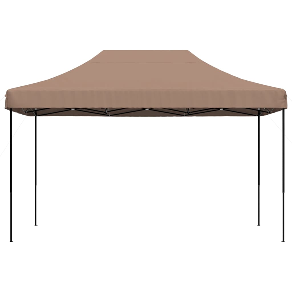 Tente de réception pliable escamotable marron 440x292x315 cm