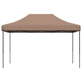 Tente de réception pliable escamotable marron 440x292x315 cm