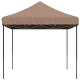 Tente de réception pliable escamotable marron 440x292x315 cm