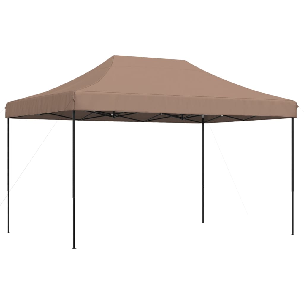 Tente de réception pliable escamotable marron 440x292x315 cm