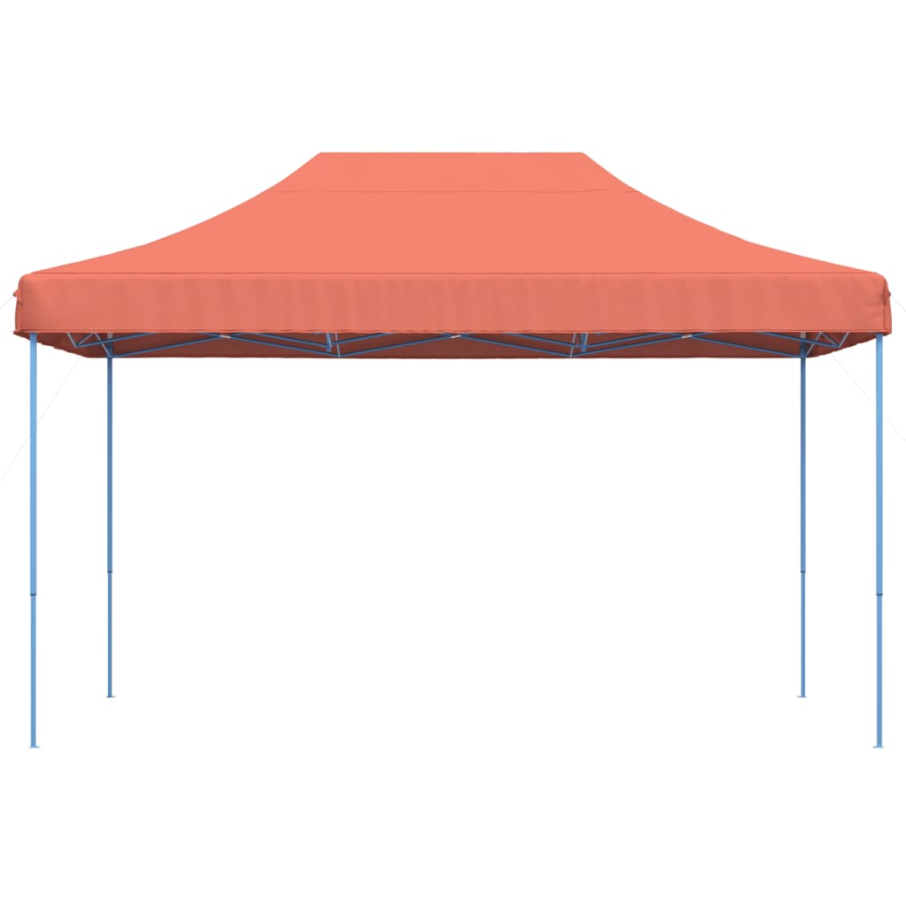 Tente réception pliable escamotable terre cuite 440x292x315 cm