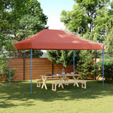 Tente réception pliable escamotable terre cuite 440x292x315 cm