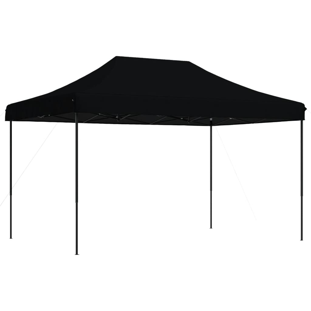 Tente de réception pliable escamotable noir 440x292x315 cm