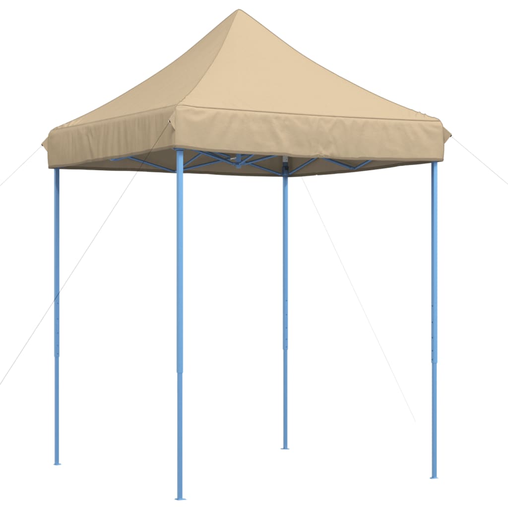 Tente de réception pliable escamotable beige 200x200x306 cm