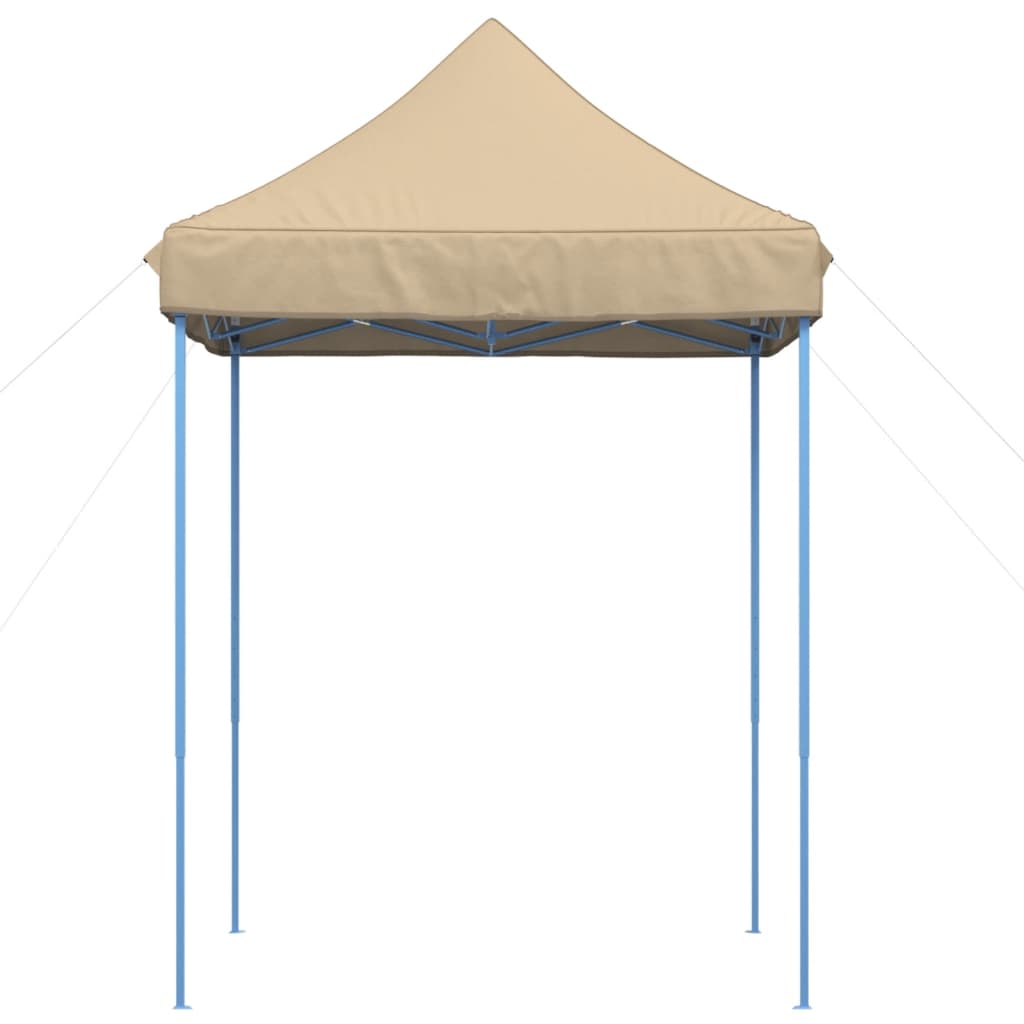 Tente de réception pliable escamotable beige 200x200x306 cm