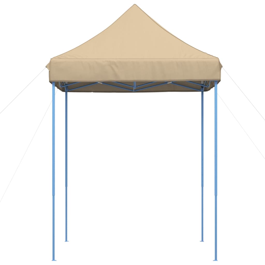 Tente de réception pliable escamotable beige 200x200x306 cm