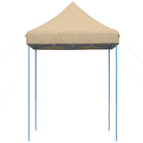 Tente de réception pliable escamotable beige 200x200x306 cm