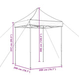 Tente de réception pliable escamotable vert 200x200x306 cm