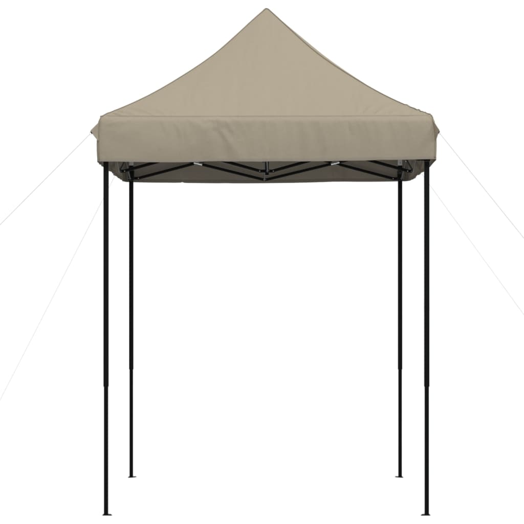 Tente de réception pliable escamotable taupe 200x200x306 cm