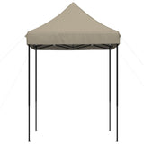 Retractable folding reception tent taupe 200x200x306 cm