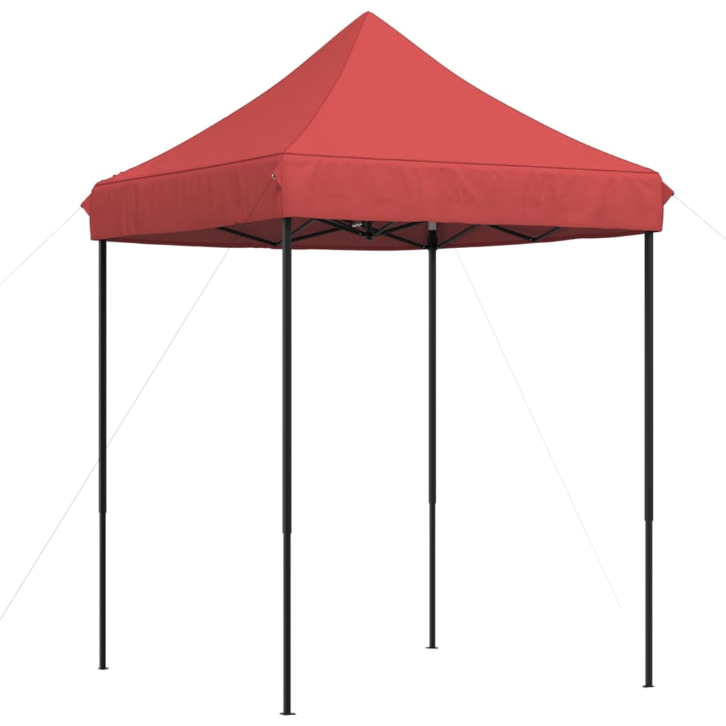 Tente de réception pliable escamotable bordeaux 200x200x306 cm