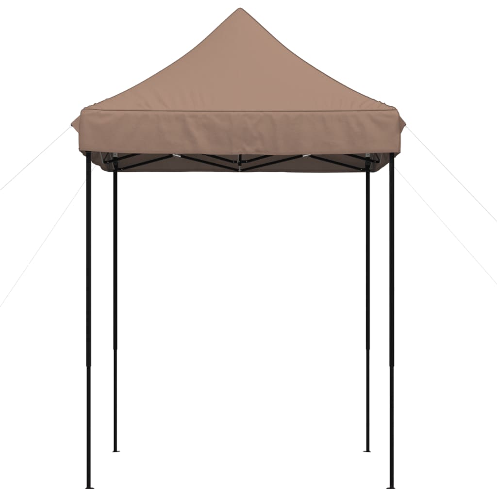 Tente de réception pliable escamotable marron 200x200x306 cm