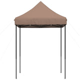 Tente de réception pliable escamotable marron 200x200x306 cm