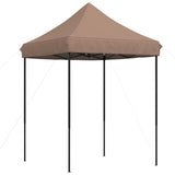 Tente de réception pliable escamotable marron 200x200x306 cm