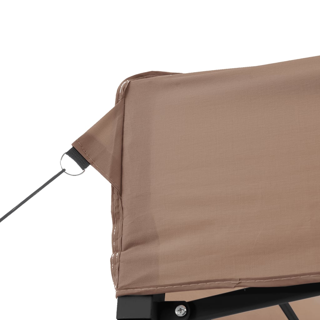 Tente de réception pliable escamotable marron 200x200x306 cm