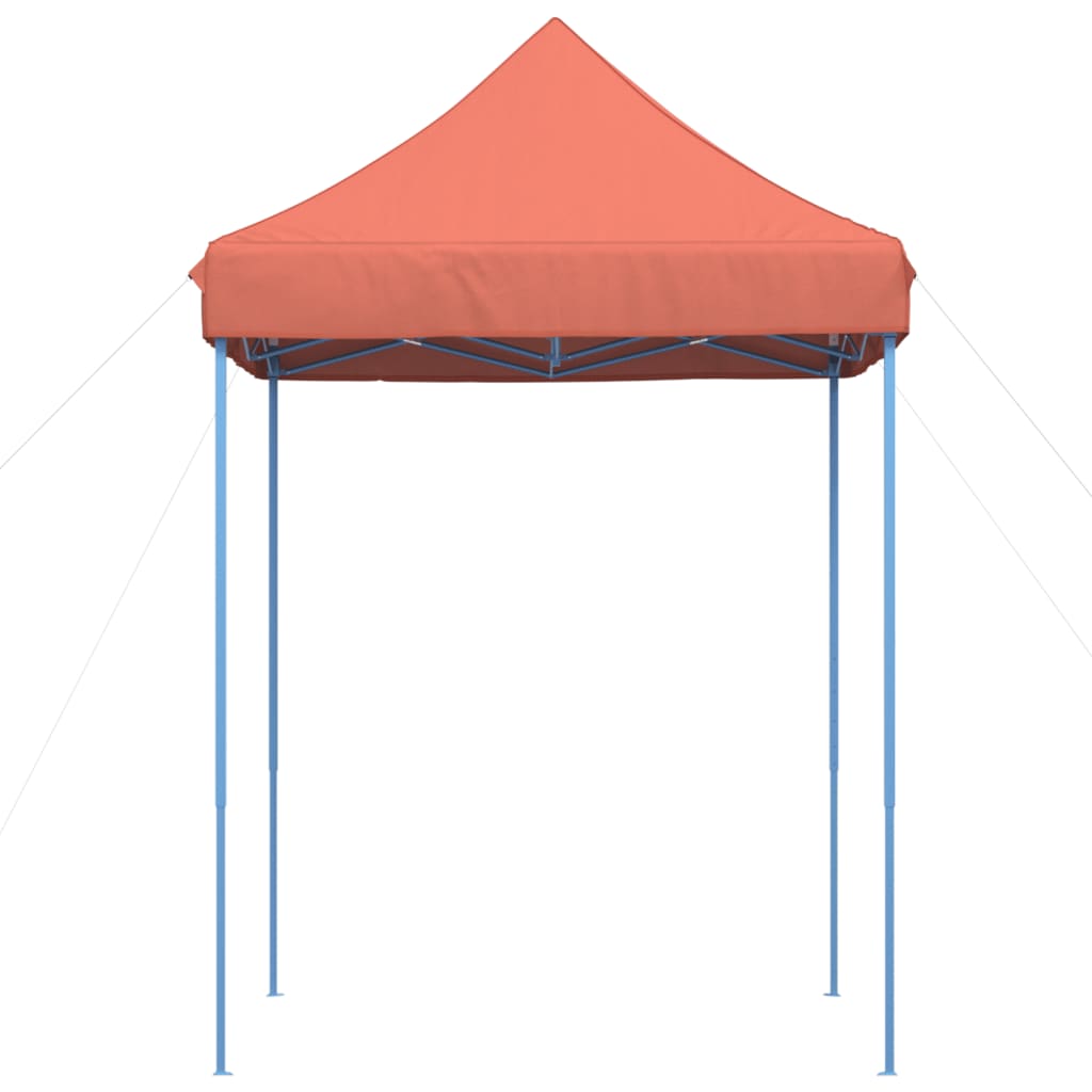 Tente réception pliable escamotable terre cuite 200x200x306 cm