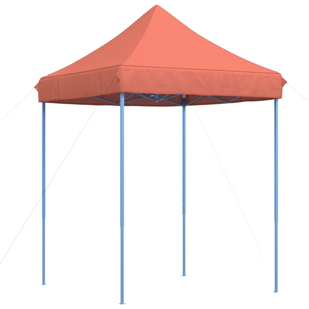 Tente réception pliable escamotable terre cuite 200x200x306 cm