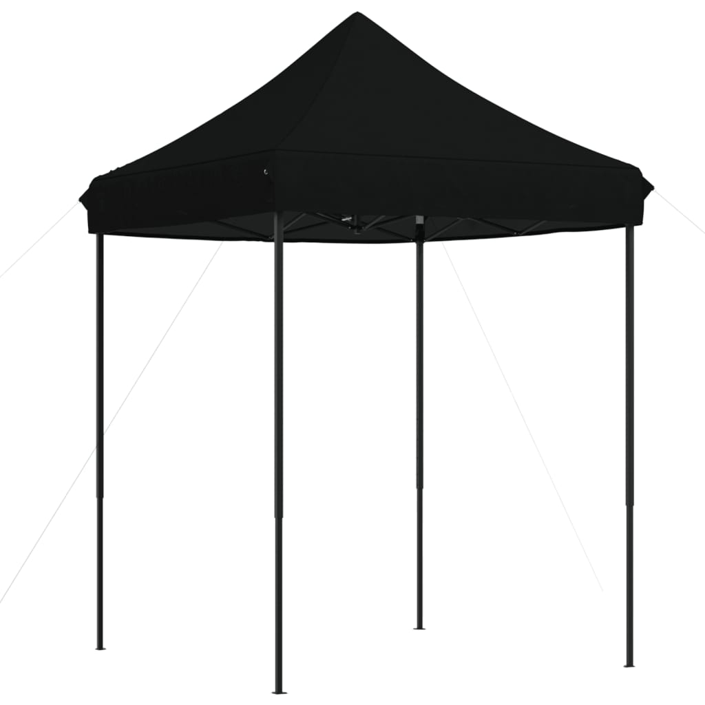 Tente de réception pliable escamotable noir 200x200x306 cm