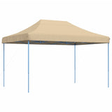 Tente de réception pliable escamotable beige 410x279x315 cm