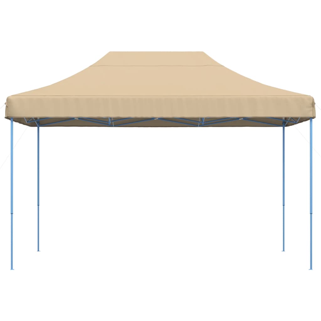 Tente de réception pliable escamotable beige 410x279x315 cm