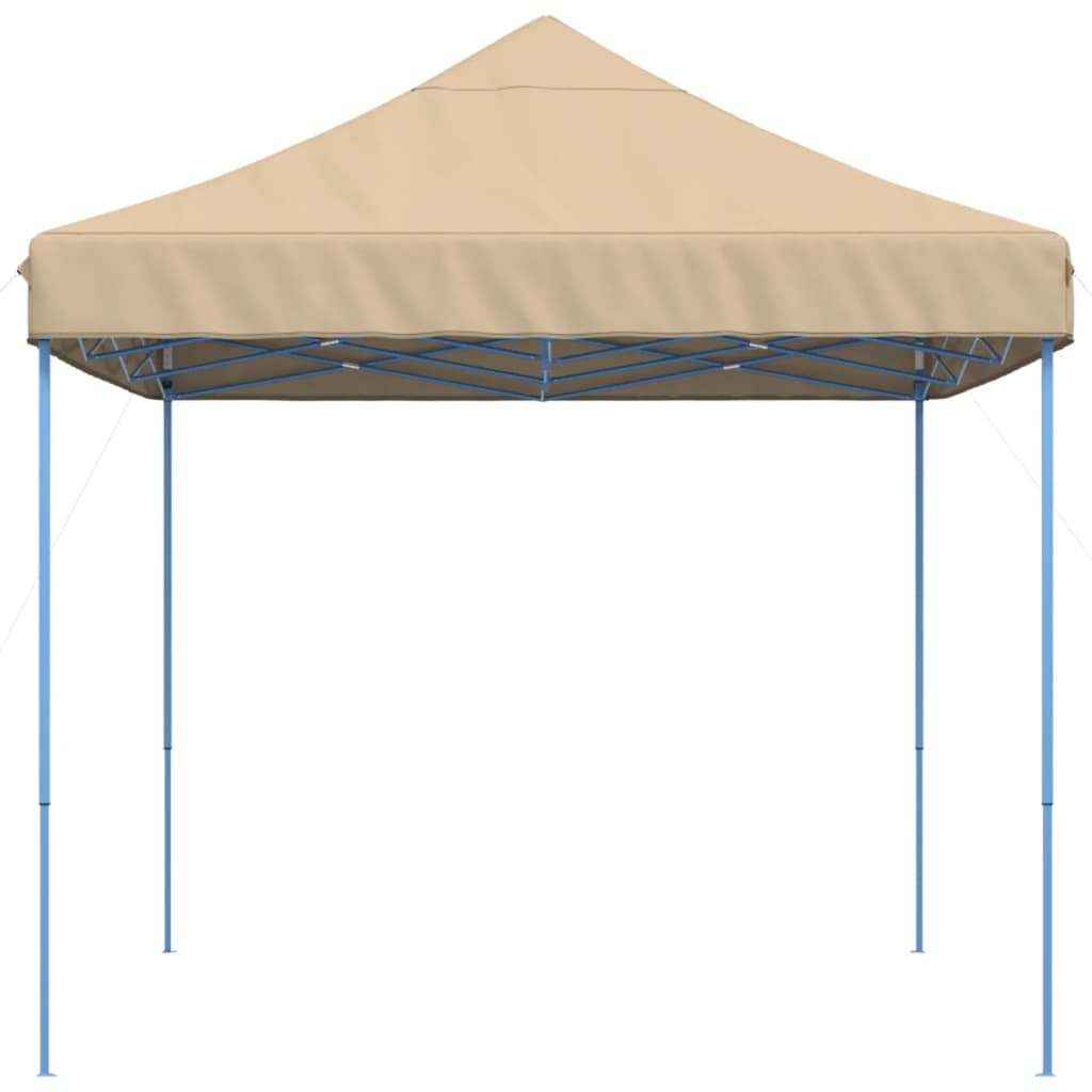 Tente de réception pliable escamotable beige 410x279x315 cm