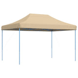 Tente de réception pliable escamotable beige 410x279x315 cm