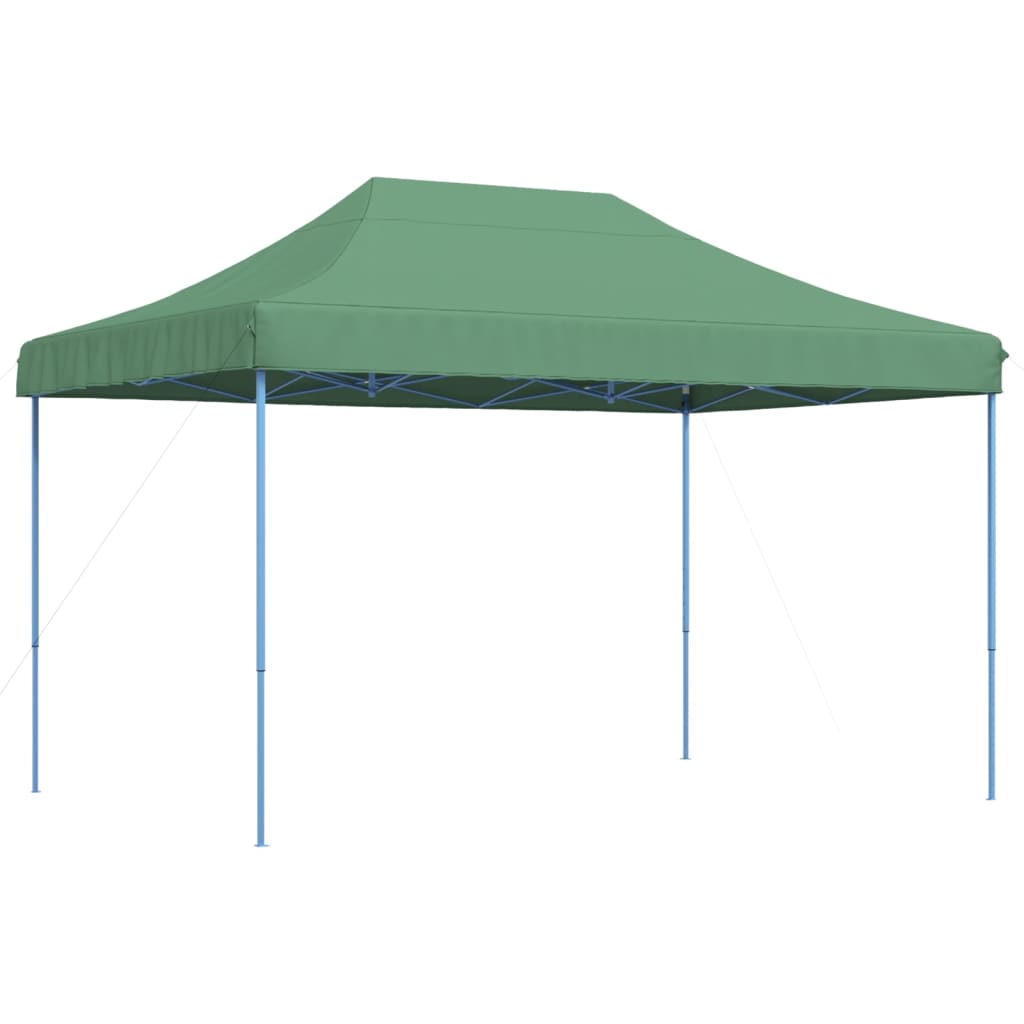 Green retractable folding reception tent 410x279x315 cm