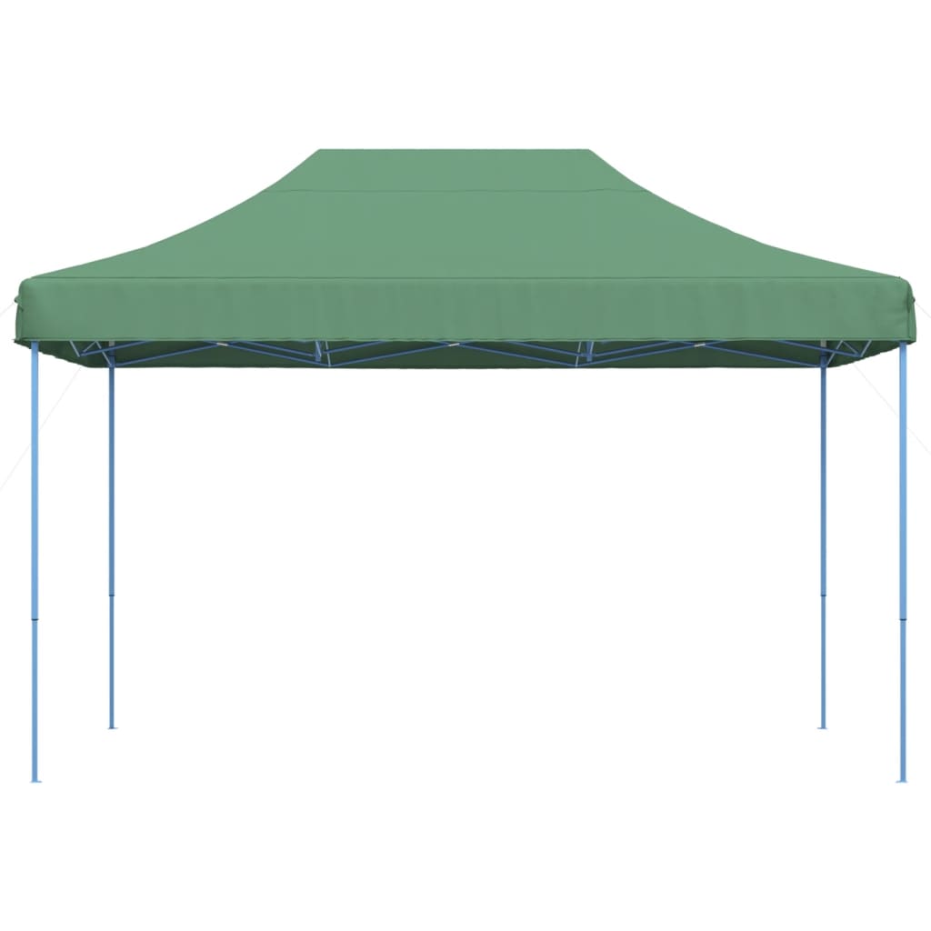 Green retractable folding reception tent 410x279x315 cm