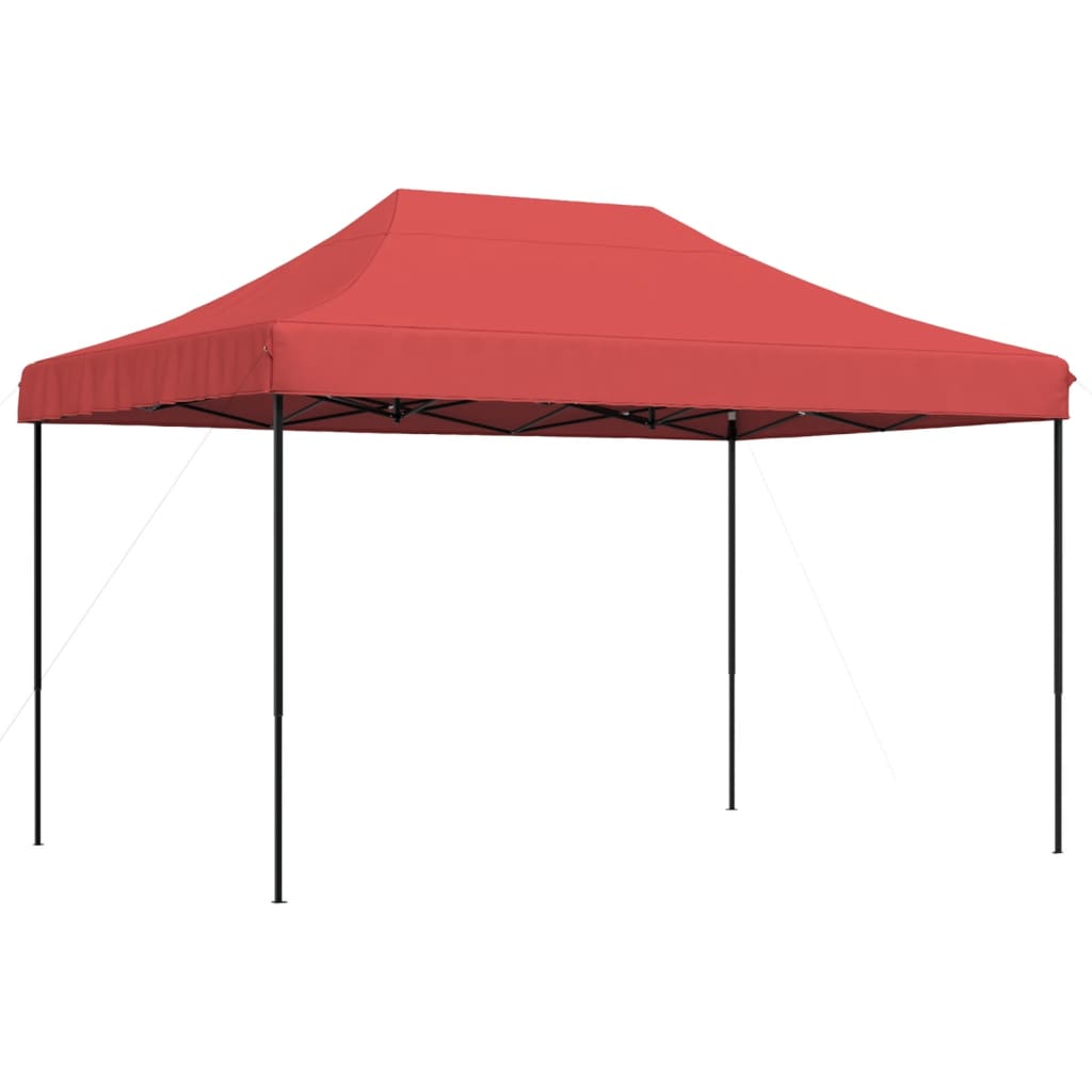 Tente de réception pliable escamotable bordeaux 410x279x315 cm