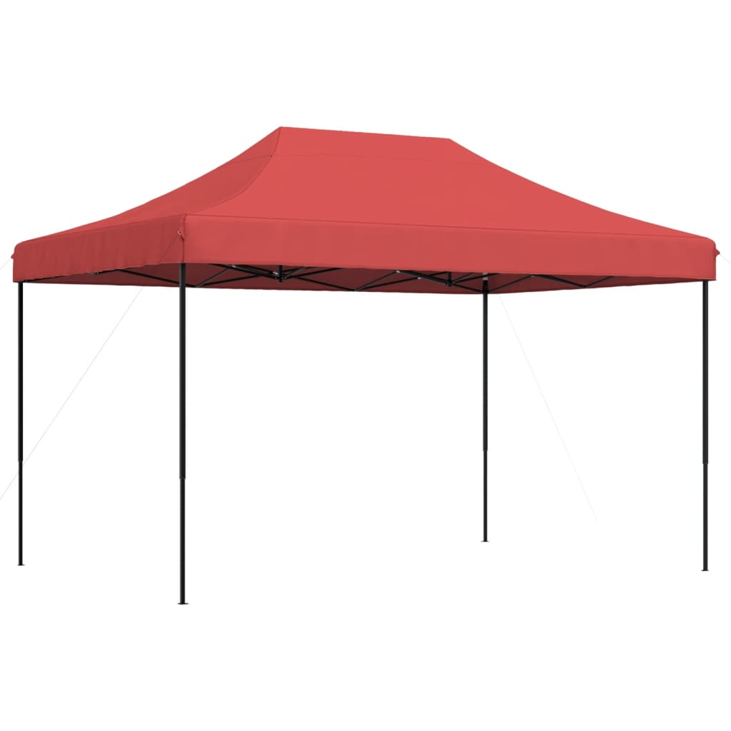 Tente de réception pliable escamotable bordeaux 410x279x315 cm