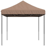 Tente de réception pliable escamotable marron 410x279x315 cm