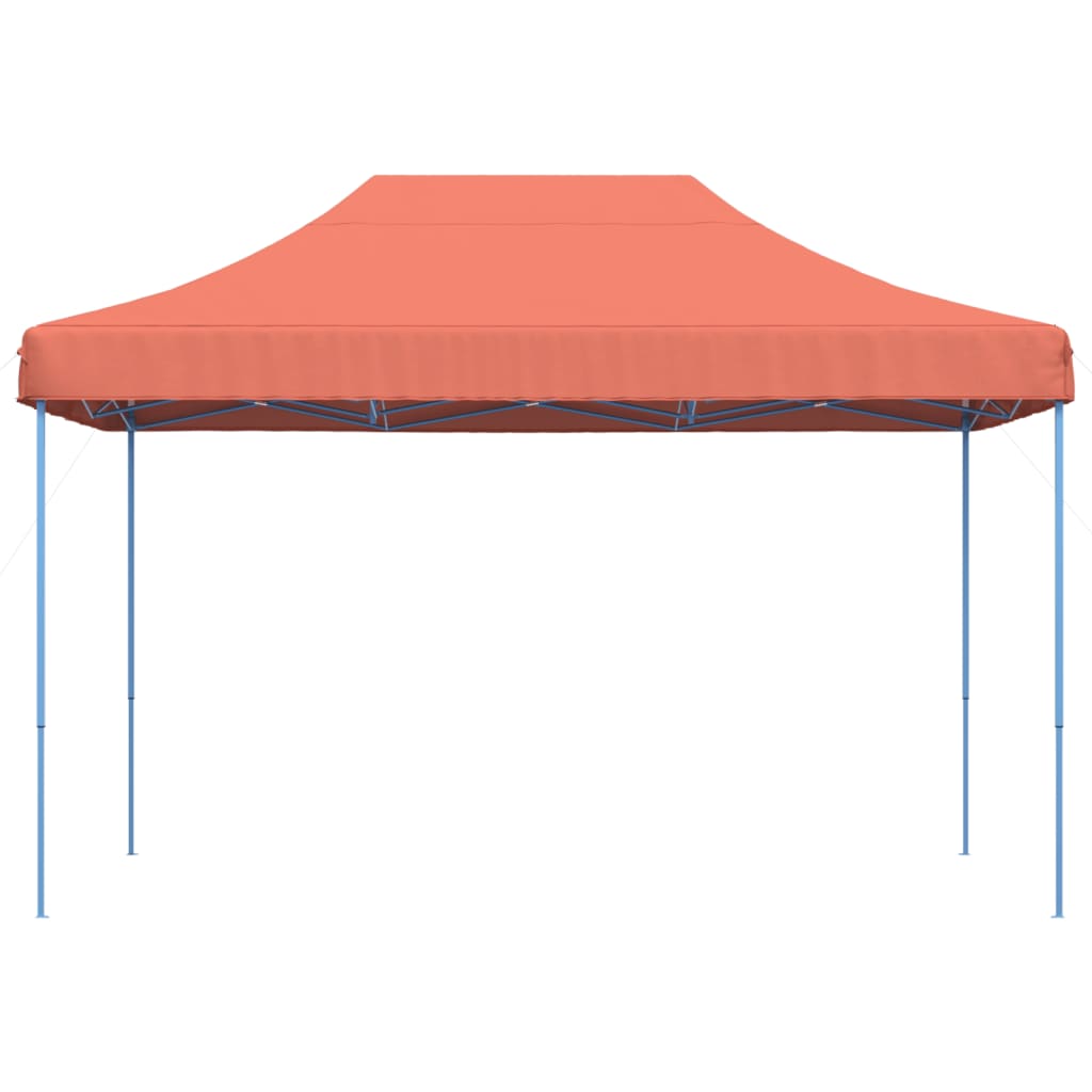 Tente réception pliable escamotable terre cuite 410x279x315 cm