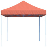 Tente réception pliable escamotable terre cuite 410x279x315 cm