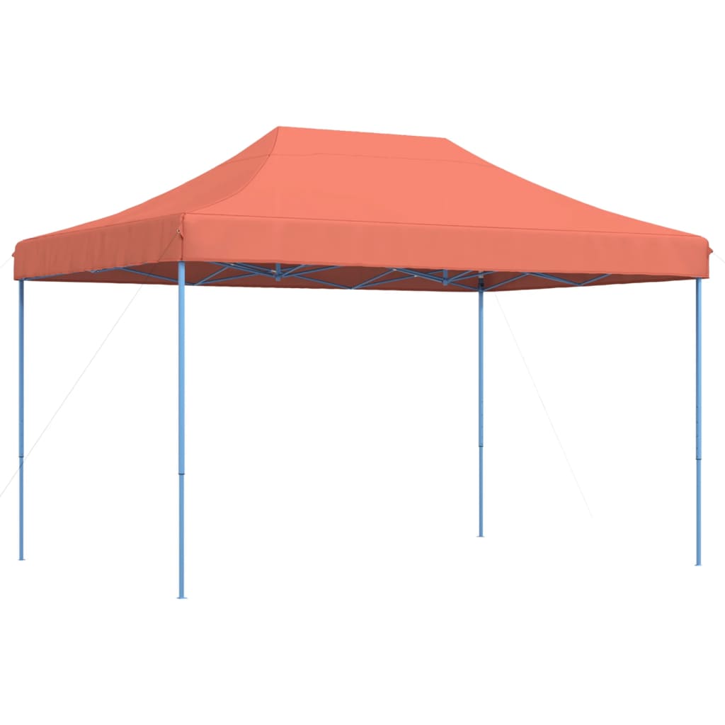 Tente réception pliable escamotable terre cuite 410x279x315 cm