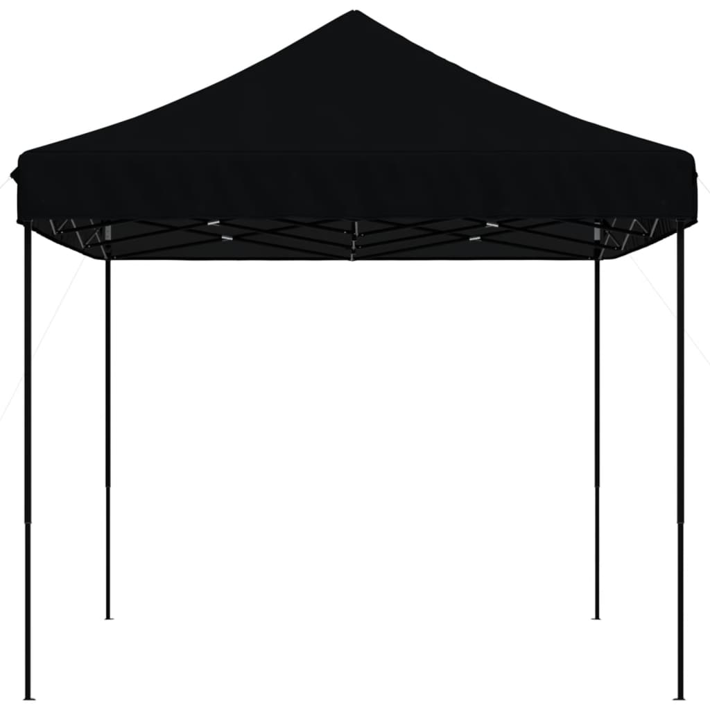 Tente de réception pliable escamotable noir 410x279x315 cm