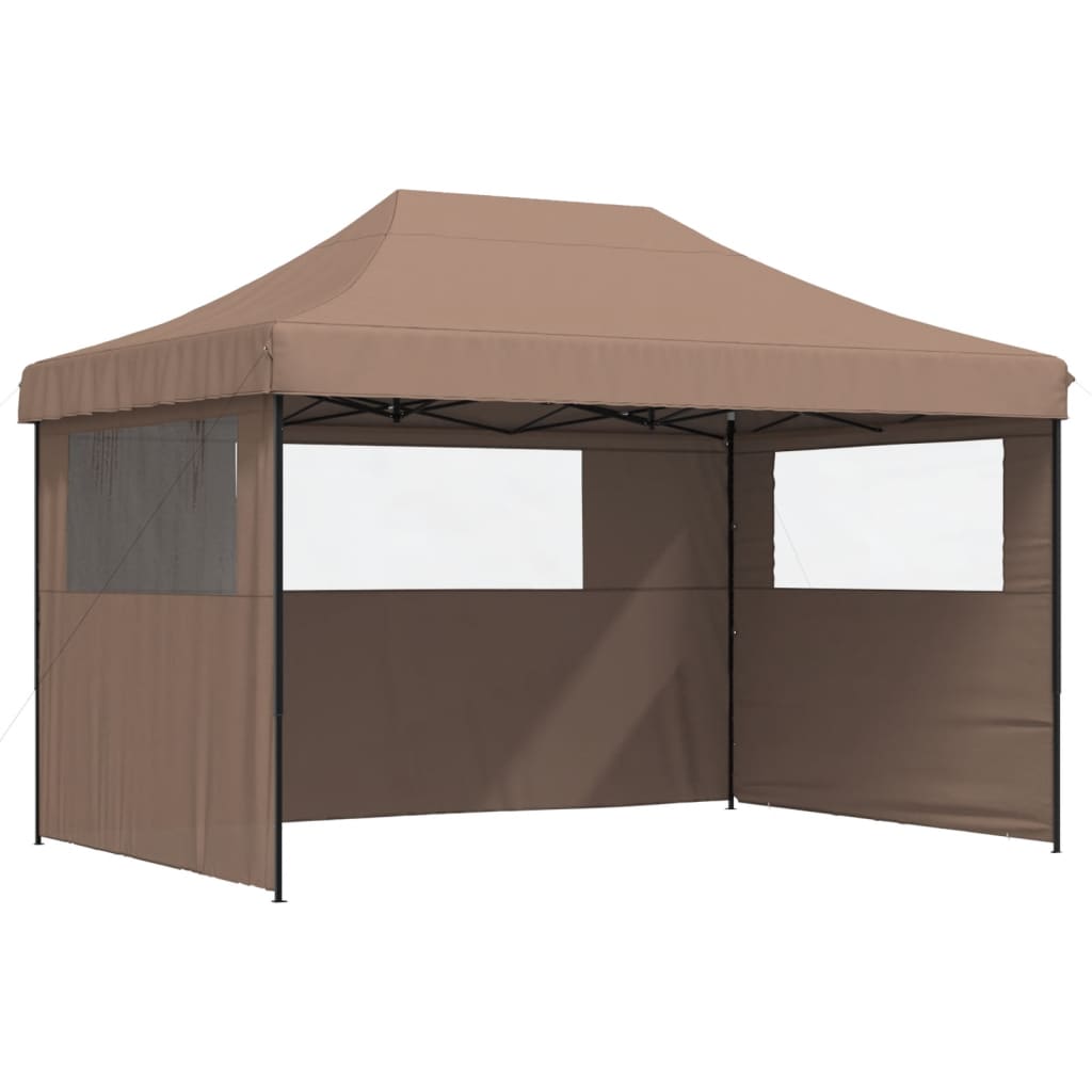 Pop-up folding party tent with 3 side walls