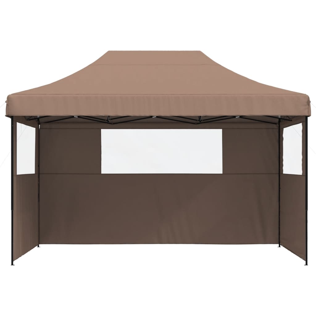 Pop-up folding party tent with 3 side walls