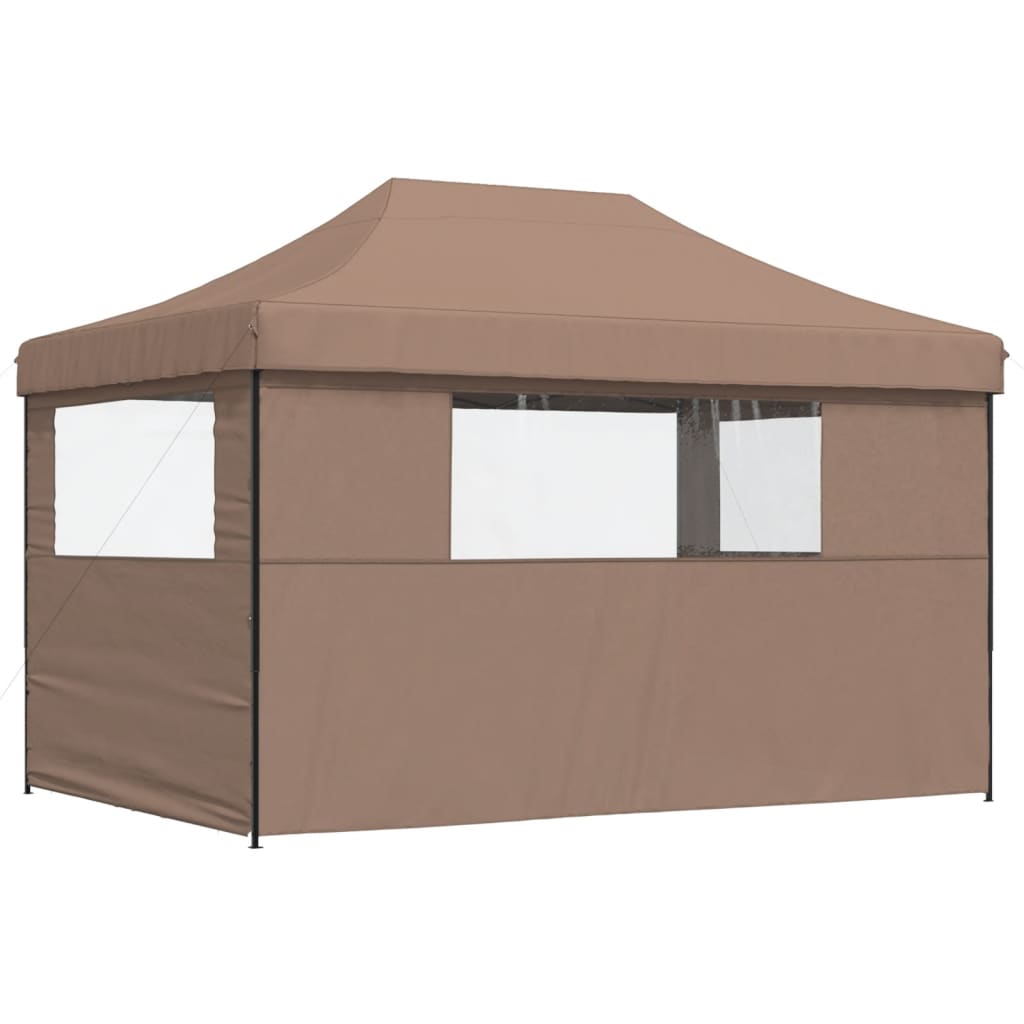 Pop-up folding party tent with 3 side walls