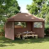 Pop-up folding party tent with 3 side walls