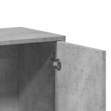 Concrete gray sideboard 60x31x70 cm engineered wood