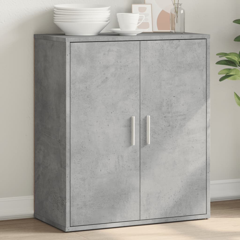 Concrete gray sideboard 60x31x70 cm engineered wood