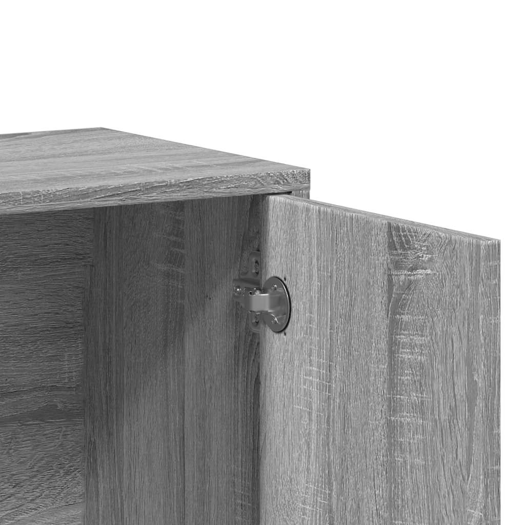 Sonoma graues Sideboard 60x31x70 cm, Holzwerkstoff