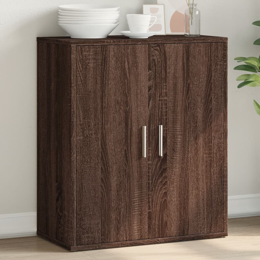 Brown oak sideboard 60x31x70 cm engineered wood