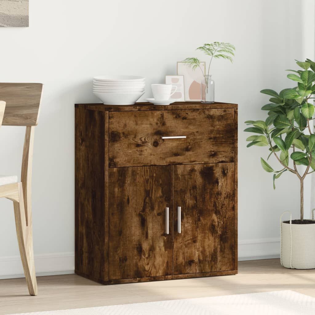 Smoked oak sideboard 60x31x70 cm engineered wood