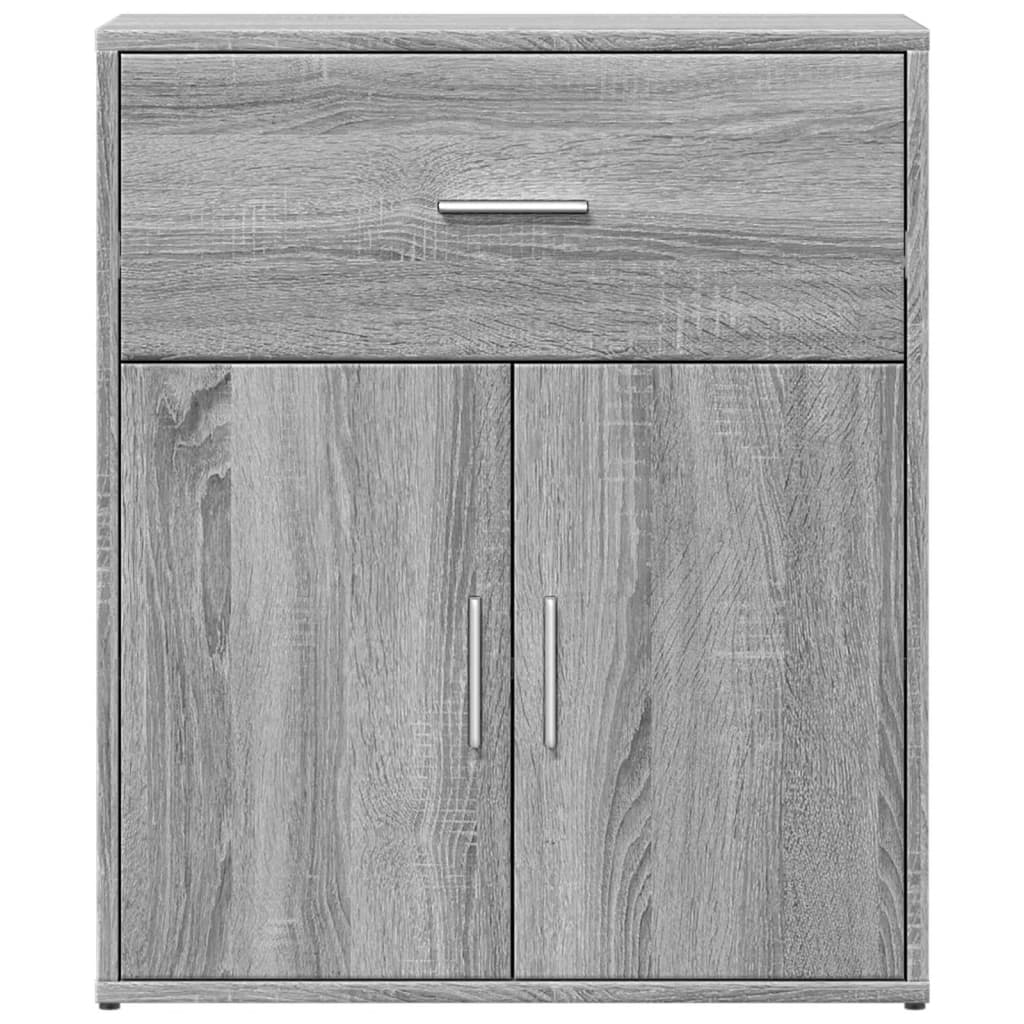 Sonoma graues Sideboard 60x31x70 cm, Holzwerkstoff