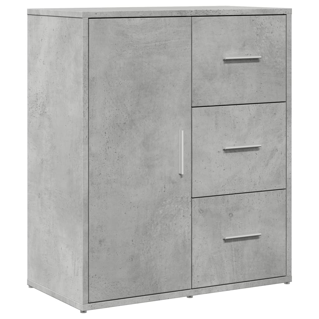 Concrete gray sideboard 60x31x70 cm engineered wood