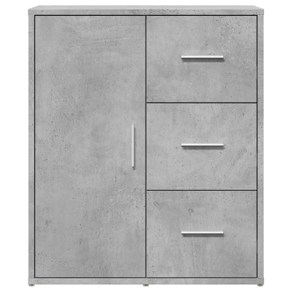 Concrete gray sideboard 60x31x70 cm engineered wood