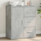 Concrete gray sideboard 60x31x70 cm engineered wood