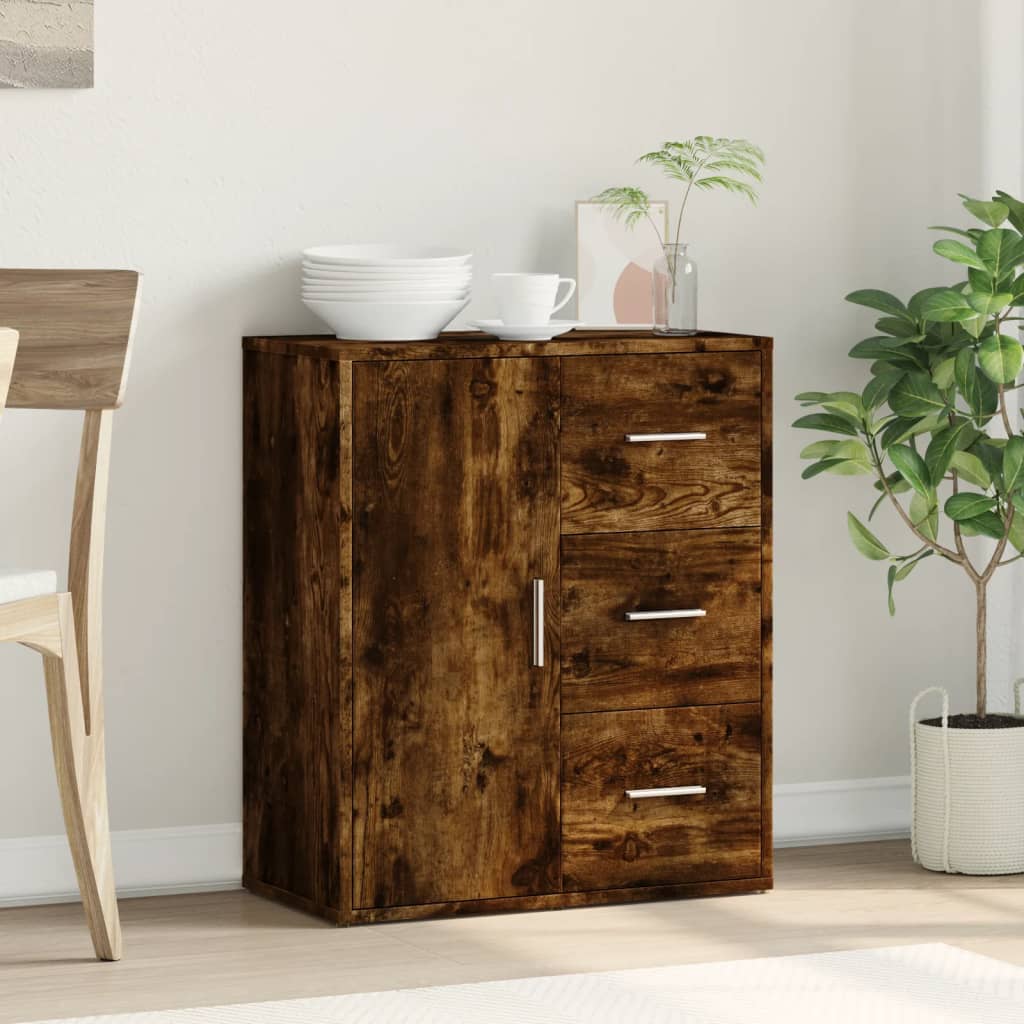 Sideboard aus geräucherter Eiche, 60 x 31 x 70 cm, Holzwerkstoff