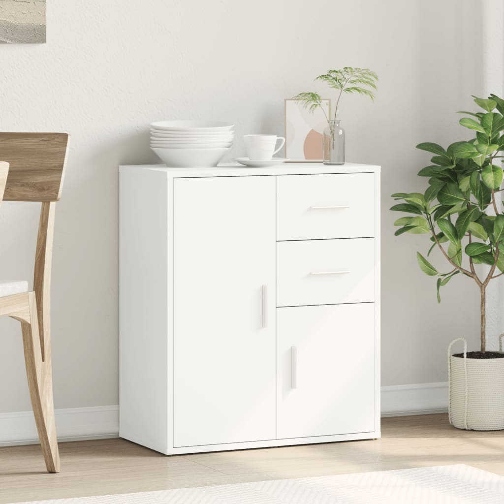 White sideboard 60x31x70 cm engineered wood